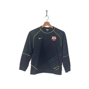 Vintage Nike FC Barcelona Football Sweatshirt Soccer Track Top Youth Sz. S 8-10